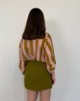 Haveone - Gonna pareo corta 100% Lino olio