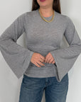 Haveone - Maglia Modal e Lana manica calla grigia