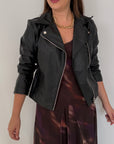 SusyMix - Giubbino slim in ecopelle