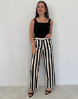 Tensione In - Pantalone trend righe bianco nero