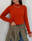 Haveone - Maglioncino frufru arancio