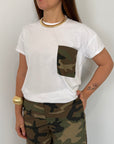 Tensione In - T-shirt con taschino camouflage