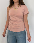 Haveone - T-shirt monospalla rosa