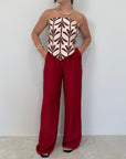 Haveone - Pantalone easy rosso