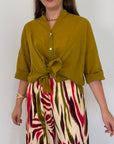 Haveone - Camicia in mussola di cotone olio