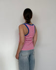 SusyMix - Canotta righe rosa contrasto blu