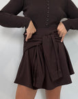 Tensione In - Gonna con maniche camicia moro