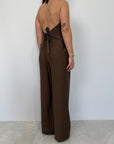 Haveone - Pantalone goffrato moro