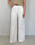 Tensione In - Pantalone a palazzo bianco
