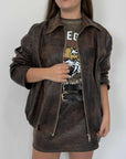 Haveone - Giubbino effetto vintage moro