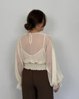Tensione In - Blusa in chiffon burro