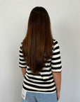 SusyMix - Maglia al gomito righe nera