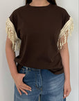 SusyMix - Maglia con dettaglio manica moro