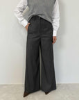 Haveone - Pantalone palazzo gessato