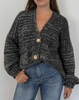 Haveone - Cardigan tre bottoni nero