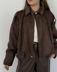 SusyMix - Giubbino over in suede moro