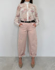 SusyMix - Pantalone con stellina in cotone rosa