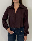 Two Way - Camicia cropped barolo
