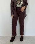 Please - Jeans sigaretta stonewash bordeaux