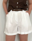 Haveone - Short in cotone bianco