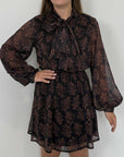 Two Way - Abito stampa paisley tabacco