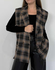 Haveone - Gilet doppiopetto fantasia check