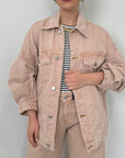 Haveone - Giubbino in denim rosa