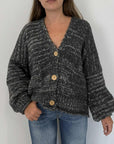 Haveone - Cardigan tre bottoni nero