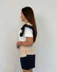 SusyMix - Short bicolor blu beige