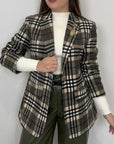 SusyMix - Giacca/cappotto check verde