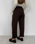 SusyMix - Pantalone ovetto punto milano moro