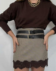 Haveone - Gonna pied de poule con pizzo