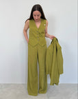 SusyMix - Completo gilet e pantalone a palazzo