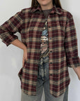 Civico23 - Camicia flanella bordeaux