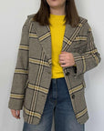 Tensione In - Giacca cappotto con cappuccio moro/giallo