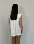 SusyMix - Gilet con cabochon bianco