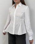 Please - Camicia peplum bianca