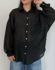 Haveone - Camicia in mussola nera