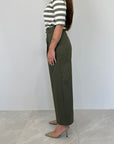 Tensione In - Pantalone in cotone con pence verde
