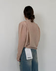 Haveone - Blusa rosa con dettagli lurex