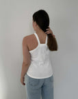SusyMix - Canotta con laccio al collo bianca