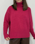 Tensione In - Maglione con coste fuxia