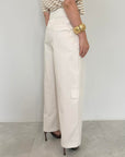 Tensione In - Pantalone tasca bassa bianco