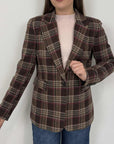 Tensione In - Giacca cappotto check moro/magenta