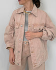 Haveone - Giubbino in denim rosa