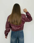 SusyMix - Bomber similpelle bordeaux