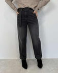 Haveone - Jeans Mandy con risvolta