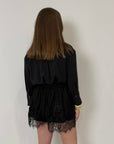 Haveone - Short lingerie con pizzo nero