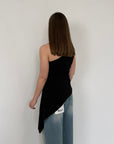 Haveone - Top asimmetrico nero