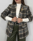 SusyMix - Giacca/cappotto check verde